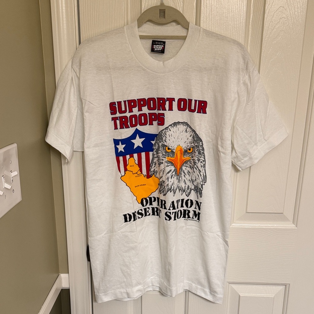 White Support Our Troops T-Shirt